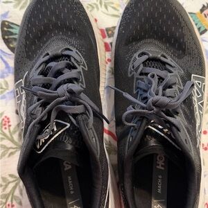 Hoka Black & White Women’s Mach 6 Athletic Runners